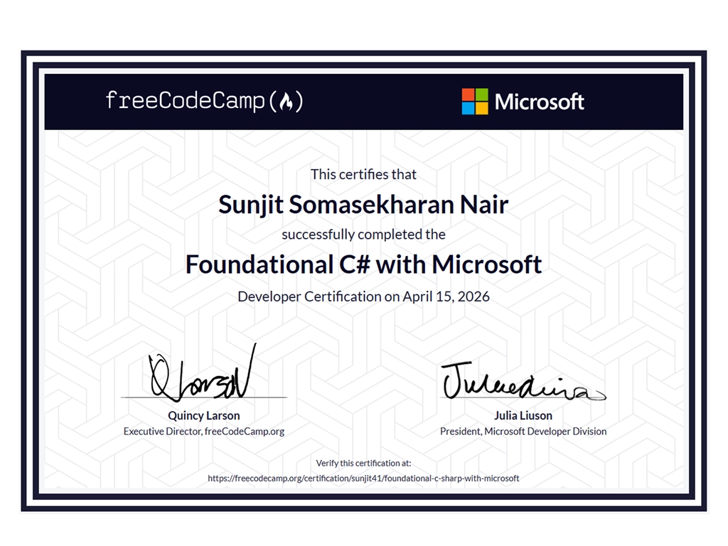 C Sharp Certification