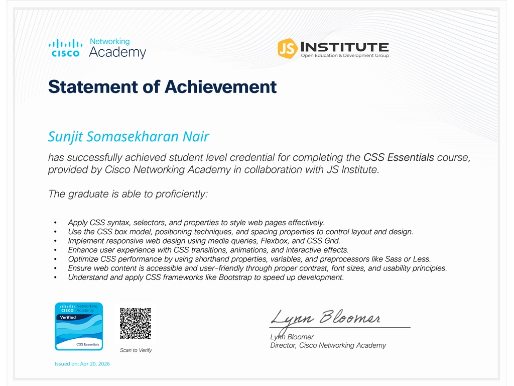 CSS Certificate