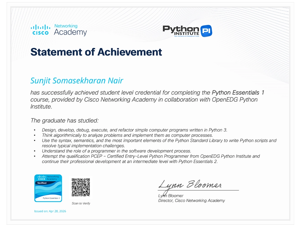 Pyhton Certificate